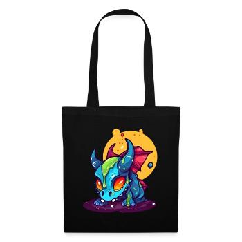 Dragon Dinosaure Fantasy Dragon - Sac en tissu - noir - Devant