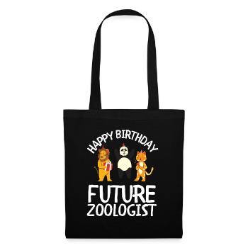 Future Zoologist Birthday Wildlife - Sac en tissu - noir - Devant