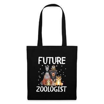 Future Zoologist Birthday Wildlife - Sac en tissu - noir - Devant