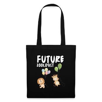 Future Zoologist Birthday Wildlife - Sac en tissu - noir - Devant