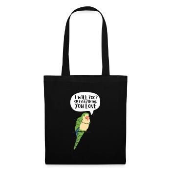Blue Quaker Parrot Mom - Tote Bag - black - Front