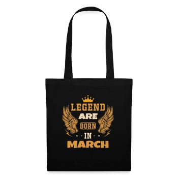 Légend née en Mars - Sac en tissu - noir - Devant