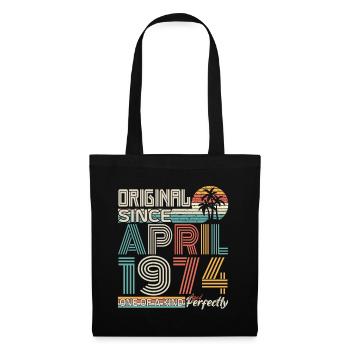 April 1974 anniversary April 1974 gift 1974 - Tote Bag - black - Front