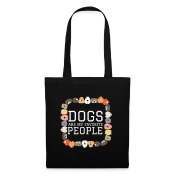 Les chiens sont mes personnes préférées - Sac en tissu - noir - Devant