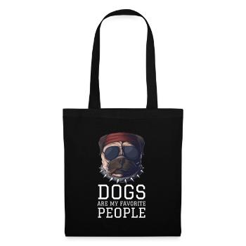 Les chiens sont mes personnes préférées - Sac en tissu - noir - Devant