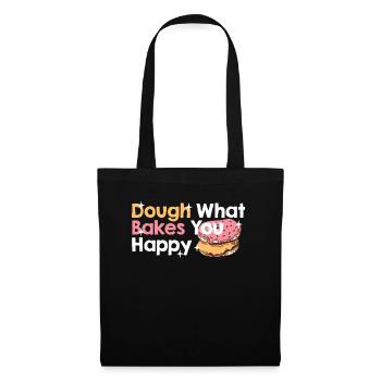 Dough What Bakes You Happy Bäckerei - Stoffbeutel - Schwarz - Vorne