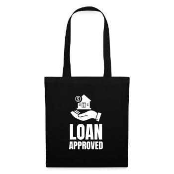 Loan Heartbeat - Agent de crédit Courtier hypothécaire - Sac en tissu - noir - Devant
