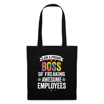 Fier patron de bons employés - Sac en tissu - noir - Devant