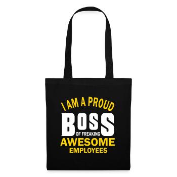 Fier patron de bons employés - Sac en tissu - noir - Devant