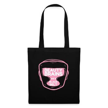 Beauty Brains And A Black Belt - Tote Bag - black - Front
