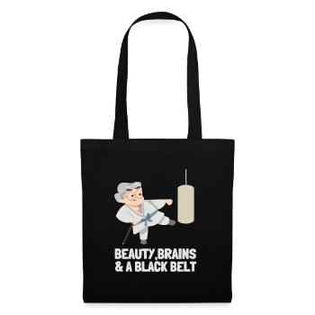 Beauty Brains et une ceinture noire - Sac en tissu - noir - Devant