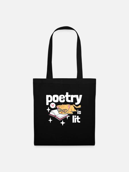Poetry Is Lit - Stoffbeutel - Schwarz