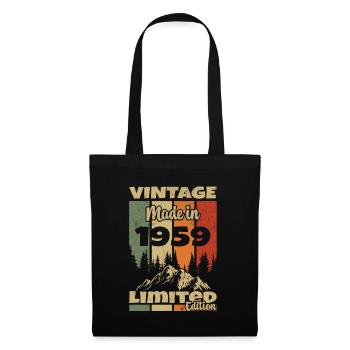 Vintage Retro 1959 Jubiläumsgeschenk 1959 - Stoffbeutel - Schwarz - Vorne
