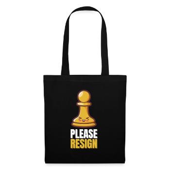 Échecs Veuillez démissionner - Sac en tissu - noir - Devant