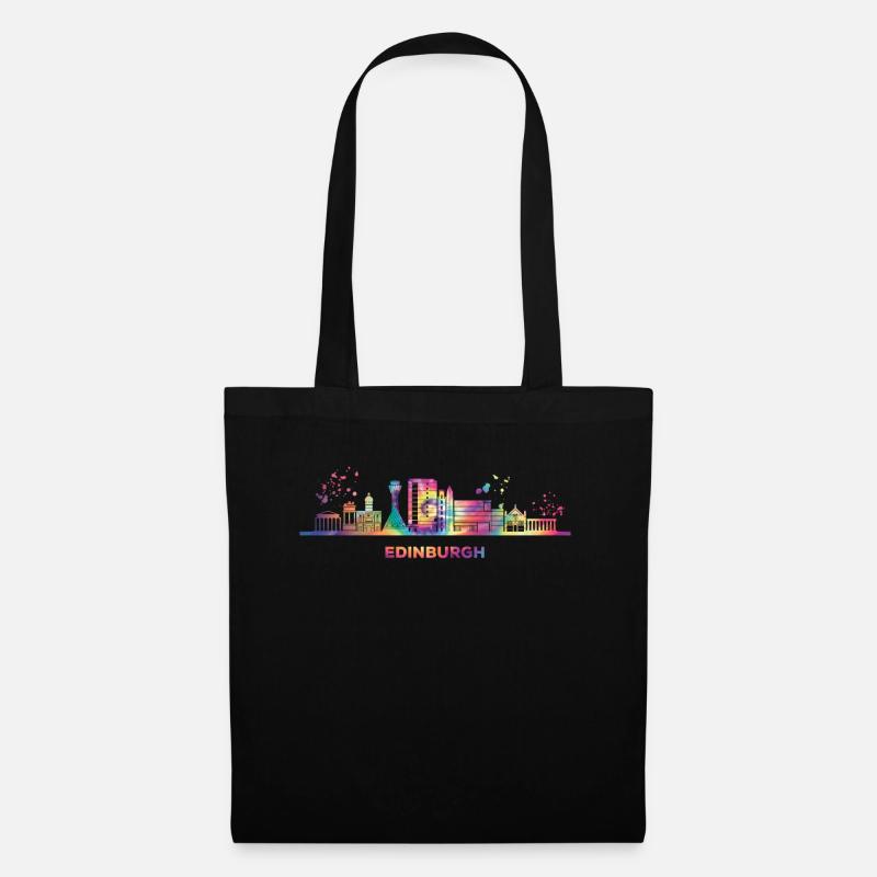 Edinburgh skyline cityscape Edinburgh - Tote Bag - black