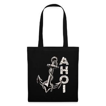Ahoy anchor home Frise orientale Frise orientale Frise orientale - Sac en tissu - noir - Devant