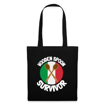 J’ai survécu à la cuillère de bois - Parenting - Sac en tissu - noir - Devant