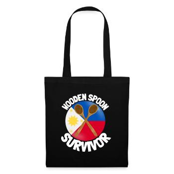 J’ai survécu à la cuillère de bois - Parenting - Sac en tissu - noir - Devant