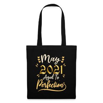 Mai 2021 Mai anniversaire May 2021 - Sac en tissu - noir - Devant