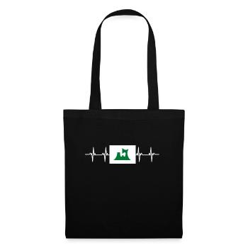 Drapeau du Japon - Aomori - Sac en tissu - noir - Devant