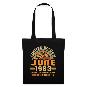 June 1983 Vintage Born in June 1983 Anniversary - Tote Bag - black - Front