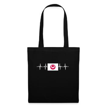 Drapeau du Japon - Okinawa - Sac en tissu - noir - Devant