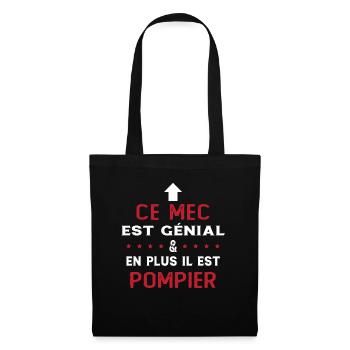 Ce mec est génial cadeau pompier humour - Sac en tissu - noir - Devant