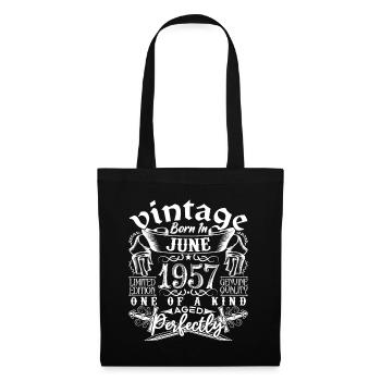 1957 June 1957 anniversary June 1957 June - Tote Bag - black - Front