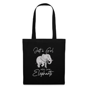 Juste une fille qui aime les éléphants - Sac en tissu - noir - Devant