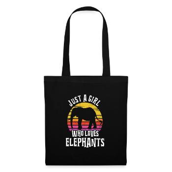 Juste une fille qui aime les éléphants - Sac en tissu - noir - Devant
