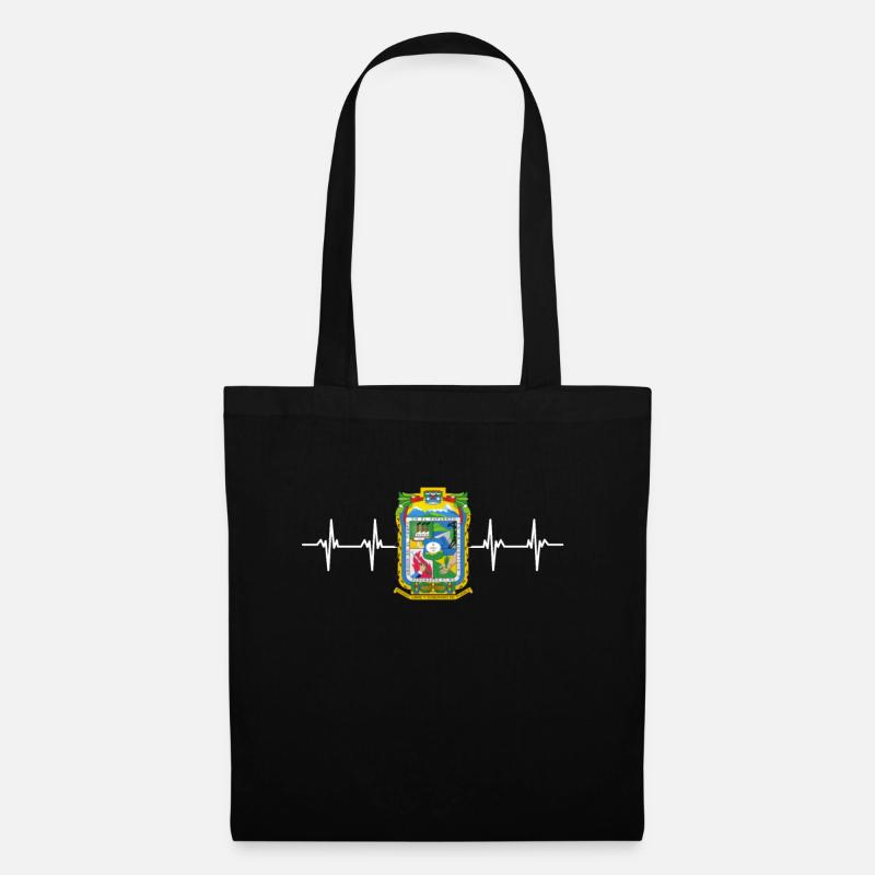 Mexican Mexico Puebla Flag - Stoffbeutel - Schwarz