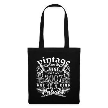 2007 Juin 2007 anniversaire June 2007 Juin - Sac en tissu - noir - Devant
