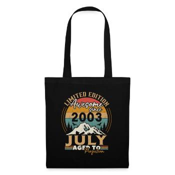 Born July 2003 Birthday July 2003 - Tote Bag - black - Front