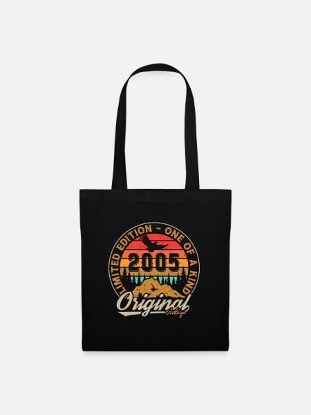 Original 2005 Vintage Retro Geburtstagsgeschenk - Stoffbeutel - Schwarz