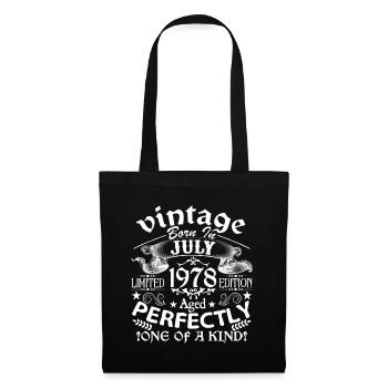 July 1978 | birthday 1978 Vintage July - Tote Bag - black - Front