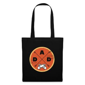 Homme Skate Papa Cadeau fête des pères skateboard - Sac en tissu - noir - Devant