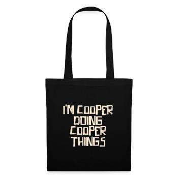 Je suis Cooper et je fais des choses Cooper - Sac en tissu - noir - Devant
