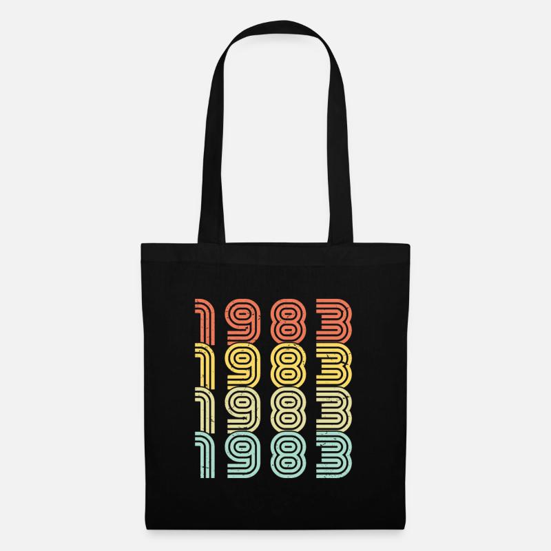 1983 Vintage Retro Geburtstagsgeschenk 1983 - Stoffbeutel - Schwarz