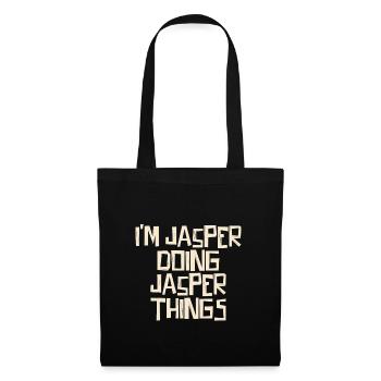 I'm Jasper doing Jasper things - Stoffbeutel - Schwarz - Vorne