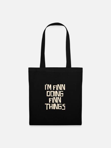 I'm Finn doing Finn things - Stoffbeutel - Schwarz