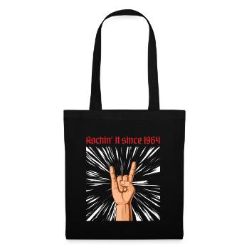 Rockin it since 1964 Heavy Metal Birthday Greeting - Tote Bag - black - Front