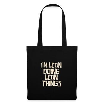 I'm Leon doing Leon things - Stoffbeutel - Schwarz - Vorne