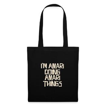 Je suis Amari en train de faire des choses Amari - Sac en tissu - noir - Devant