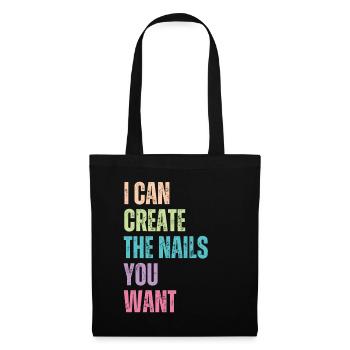 I create the nails you want manicure - Tote Bag - black - Front