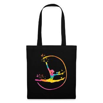 Gymnast with band Rhythmic gymnastics - Tote Bag - black - Front