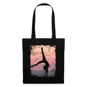 Gymnaste Gymnaste Gymnastique Rythmique Rétro - Sac en tissu - noir - Devant