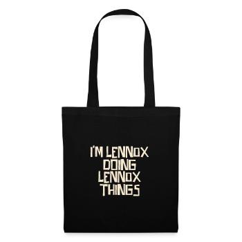I'm Lennox doing Lennox things - Stoffbeutel - Schwarz - Vorne