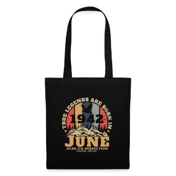1942 Retro Vintage Born June 1942 Anniversary - Tote Bag - black - Front