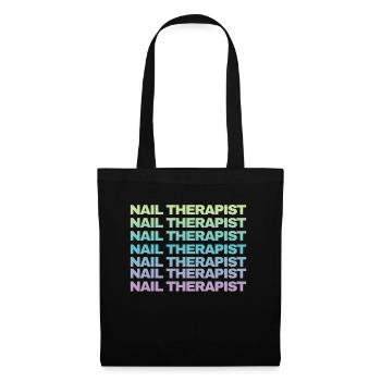 Thérapeute des ongles Drôle Nail Art Nail Tech - Sac en tissu - noir - Devant