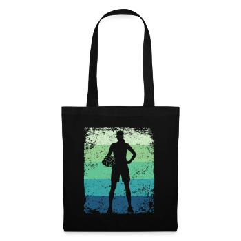 Volleyball Joueur Retro Beach Volleyball - Sac en tissu - noir - Devant